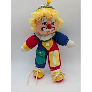 JSNY Activity Clown Plush Multicolor Vintage Dress Me Learning Toy 6159